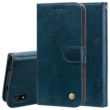 Business Style Oil Wax Texture Horizontal Flip Leather Case for Xiaomi Redmi 7A, with Holder & Card Slots & Wallet, For Xiaomi Redmi 7A