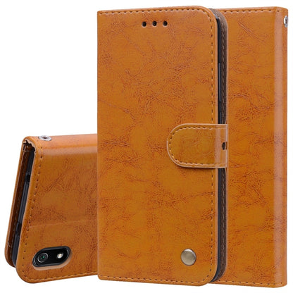Business Style Oil Wax Texture Horizontal Flip Leather Case for Xiaomi Redmi 7A, with Holder & Card Slots & Wallet, For Xiaomi Redmi 7A