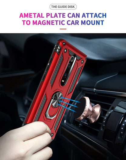 Armor Shockproof TPU + PC Protective Case with 360 Degree Rotation Holder for, For Huawei Mate 20 Pro, For Xiaomi Redmi K20