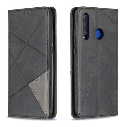 Rhombus Texture Horizontal Flip Magnetic Leather Case with Holder & Card Slots & Wallet, For Huawei P Smart Z / Y9 Prime (2019), For Huawei P Smart 2019 / Honor 10 Lite, For Huawei P Smart+ 2019 / Honor 10i (Honor 20 lite), For Huawei P Smart (Enjoy 7S...