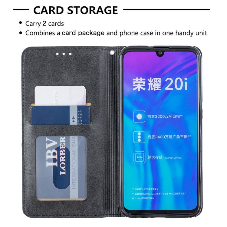 Rhombus Texture Horizontal Flip Magnetic Leather Case with Holder & Card Slots & Wallet, For Huawei P Smart Z / Y9 Prime (2019), For Huawei P Smart 2019 / Honor 10 Lite, For Huawei P Smart+ 2019 / Honor 10i (Honor 20 lite), For Huawei P Smart (Enjoy 7S...
