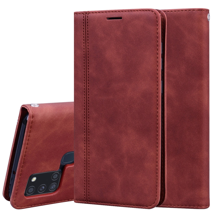 Frosted Business Magnetic Horizontal Flip PU Leather Case with Holder & Card Slot & Lanyard, For Huawei Y6p (2020), For Samsung Galaxy A21s, For Samsung Galaxy M51, For Samsung Galaxy S20 FE 5G