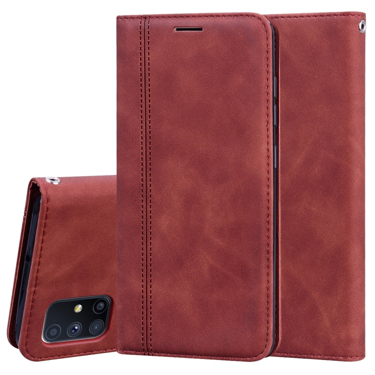 Frosted Business Magnetic Horizontal Flip PU Leather Case with Holder & Card Slot & Lanyard, For Huawei Y6p (2020), For Samsung Galaxy A21s, For Samsung Galaxy M51, For Samsung Galaxy S20 FE 5G