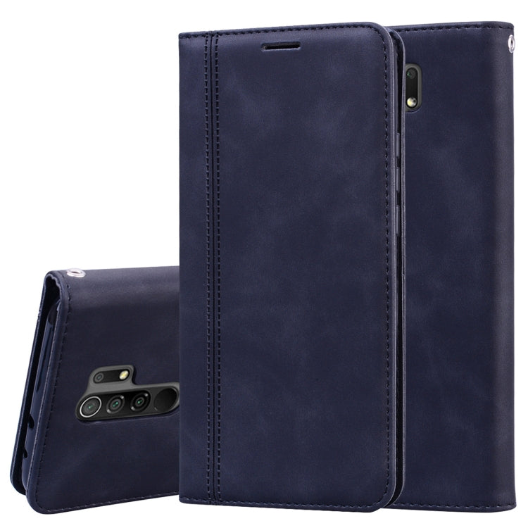 Frosted Business Magnetic Horizontal Flip PU Leather Case with Holder & Card Slot & Lanyard, For Xiaomi Redmi 9, For Xiaomi Redmi 9A, For Xiaomi Redmi 9C, For Xiaomi Poco X3 NFC