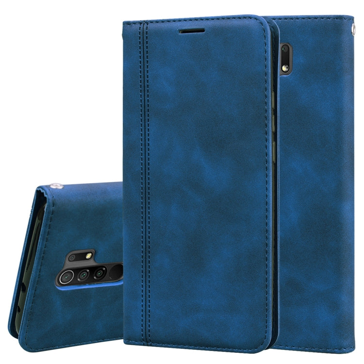 Frosted Business Magnetic Horizontal Flip PU Leather Case with Holder & Card Slot & Lanyard, For Xiaomi Redmi 9, For Xiaomi Redmi 9A, For Xiaomi Redmi 9C, For Xiaomi Poco X3 NFC