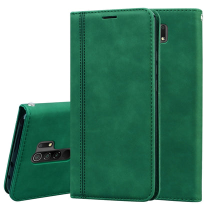Frosted Business Magnetic Horizontal Flip PU Leather Case with Holder & Card Slot & Lanyard, For Xiaomi Redmi 9, For Xiaomi Redmi 9A, For Xiaomi Redmi 9C, For Xiaomi Poco X3 NFC
