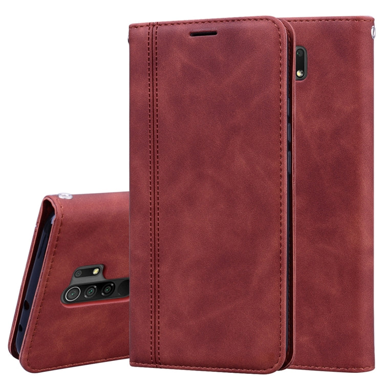 Frosted Business Magnetic Horizontal Flip PU Leather Case with Holder & Card Slot & Lanyard, For Xiaomi Redmi 9, For Xiaomi Redmi 9A, For Xiaomi Redmi 9C, For Xiaomi Poco X3 NFC