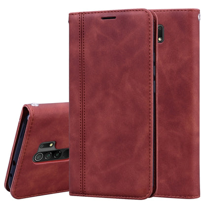 Frosted Business Magnetic Horizontal Flip PU Leather Case with Holder & Card Slot & Lanyard, For Xiaomi Redmi 9, For Xiaomi Redmi 9A, For Xiaomi Redmi 9C, For Xiaomi Poco X3 NFC