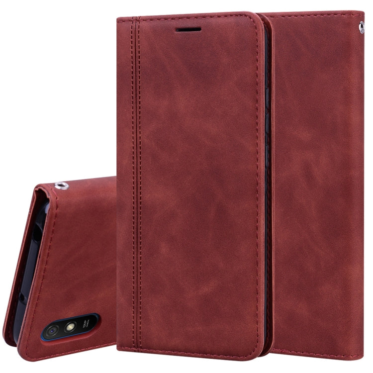 Frosted Business Magnetic Horizontal Flip PU Leather Case with Holder & Card Slot & Lanyard, For Xiaomi Redmi 9, For Xiaomi Redmi 9A, For Xiaomi Redmi 9C, For Xiaomi Poco X3 NFC