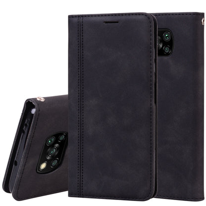 Frosted Business Magnetic Horizontal Flip PU Leather Case with Holder & Card Slot & Lanyard, For Xiaomi Redmi 9, For Xiaomi Redmi 9A, For Xiaomi Redmi 9C, For Xiaomi Poco X3 NFC