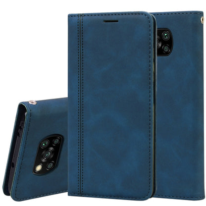 Frosted Business Magnetic Horizontal Flip PU Leather Case with Holder & Card Slot & Lanyard, For Xiaomi Redmi 9, For Xiaomi Redmi 9A, For Xiaomi Redmi 9C, For Xiaomi Poco X3 NFC