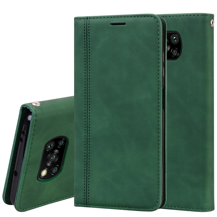 Frosted Business Magnetic Horizontal Flip PU Leather Case with Holder & Card Slot & Lanyard, For Xiaomi Redmi 9, For Xiaomi Redmi 9A, For Xiaomi Redmi 9C, For Xiaomi Poco X3 NFC