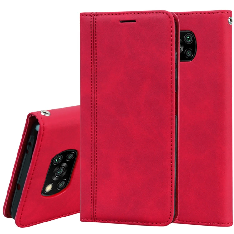 Frosted Business Magnetic Horizontal Flip PU Leather Case with Holder & Card Slot & Lanyard, For Xiaomi Redmi 9, For Xiaomi Redmi 9A, For Xiaomi Redmi 9C, For Xiaomi Poco X3 NFC