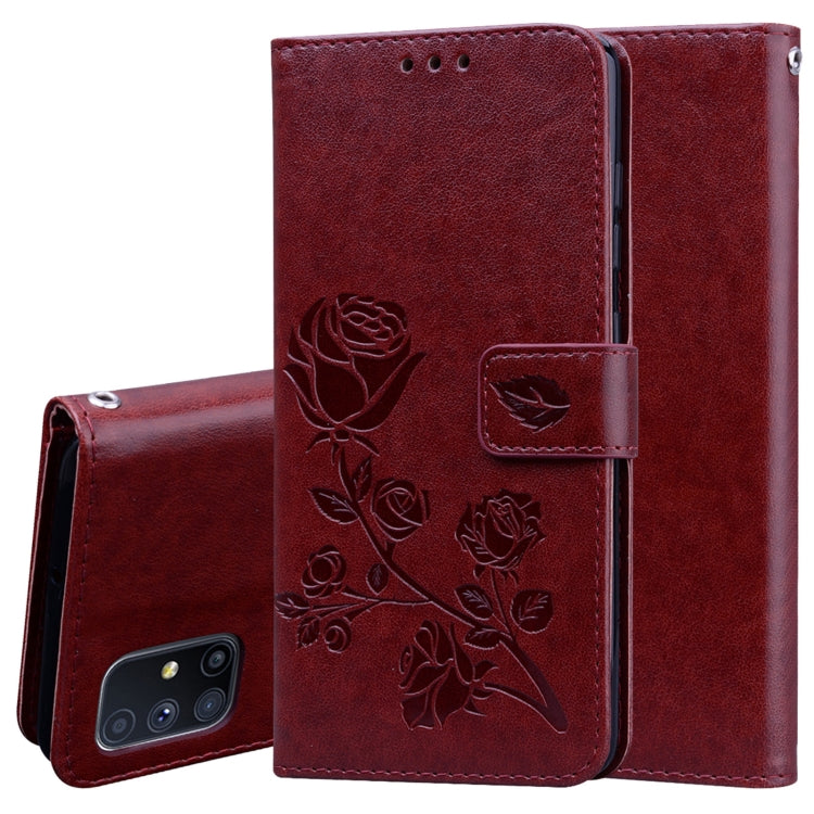 Rose Embossed Horizontal Flip PU Leather Case with Holder & Card Slots & Wallet, For Huawei Y6p, For Huawei Honor 9X Lite, For Samsung Galaxy A21s, For Samsung Galaxy M51
