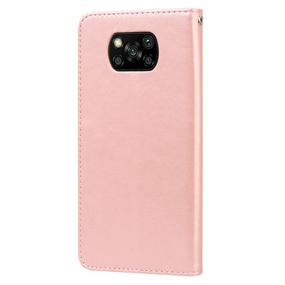 Rose Embossed Horizontal Flip PU Leather Case with Holder & Card Slots & Wallet, For Xiaomi Poco X3 NFC