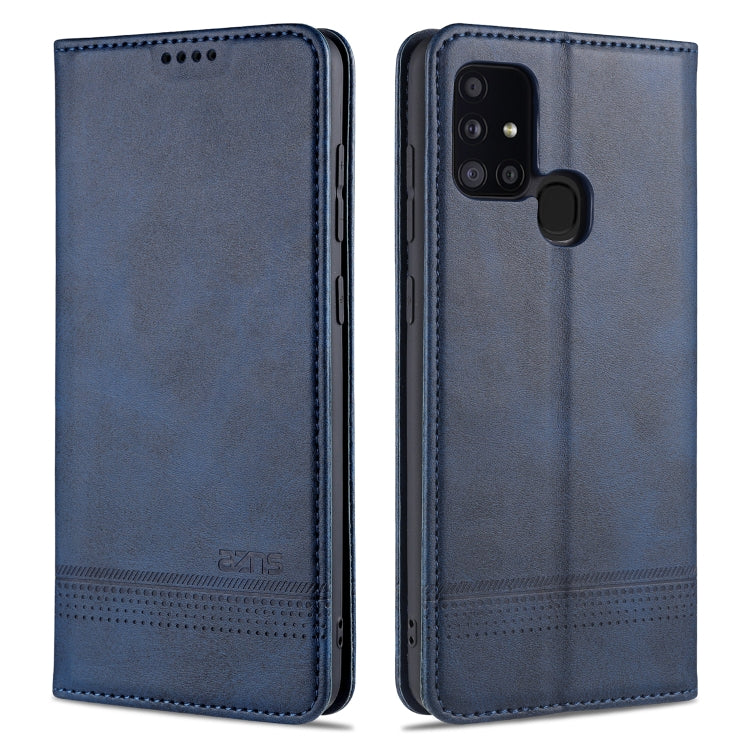 AZNS Magnetic Calf Texture Horizontal Flip Leather Case with Card Slots & Holder & Wallet, For Samsung Galaxy M31