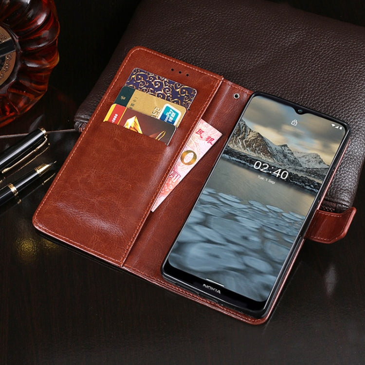idewei Crazy Horse Texture Horizontal Flip Leather Case with Holder & Card Slots & Wallet, For Nokia 2.4, For Nokia 8.3 5G, For Infinix Hot 10