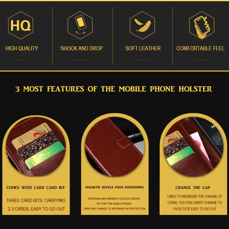 idewei Crazy Horse Texture Horizontal Flip Leather Case with Holder & Card Slots & Wallet, For Nokia 2.4, For Nokia 8.3 5G, For Infinix Hot 10