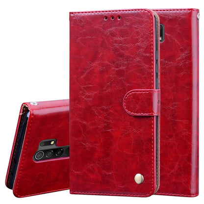 Business Style Oil Wax Texture Horizontal Flip Leather Case, with Holder & Card Slots & Wallet, For Xiaomi Redmi 9, For Xiaomi Redmi 9A, For Xiaomi Redmi 9C, For Xiaomi Poco X3 NFC