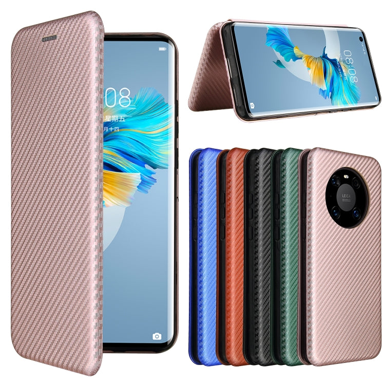 Carbon Fiber Texture Magnetic Horizontal Flip TPU + PC + PU Leather Case with Card Slot, For Huawei Mate 40, For vivo V20 Pro 5G, For Samsung Galaxy S21 Ultra 5G, For LG K52 / K62