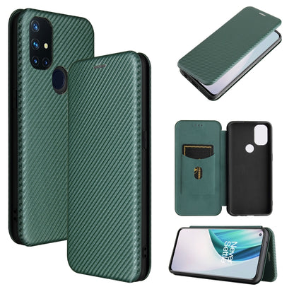 Carbon Fiber Texture Magnetic Horizontal Flip TPU + PC + PU Leather Case with Card Slot, For Motorola One 5G / Moto G 5G Plus, For Huawei Mate 40 Pro, For OnePlus Nord N10 5G, For OnePlus Nord N100