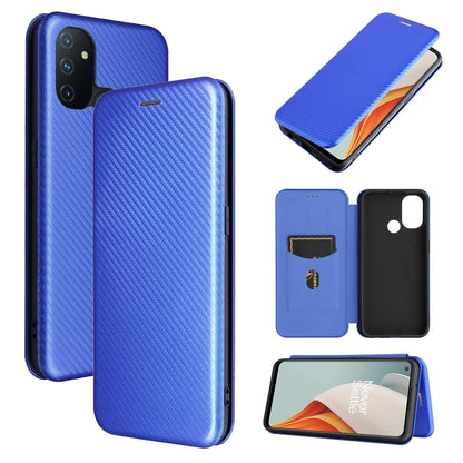 Carbon Fiber Texture Magnetic Horizontal Flip TPU + PC + PU Leather Case with Card Slot, For Motorola One 5G / Moto G 5G Plus, For Huawei Mate 40 Pro, For OnePlus Nord N10 5G, For OnePlus Nord N100