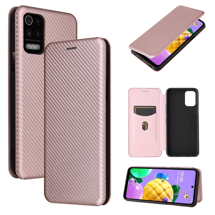 Carbon Fiber Texture Magnetic Horizontal Flip TPU + PC + PU Leather Case with Card Slot, For Huawei Mate 40, For vivo V20 Pro 5G, For Samsung Galaxy S21 Ultra 5G, For LG K52 / K62