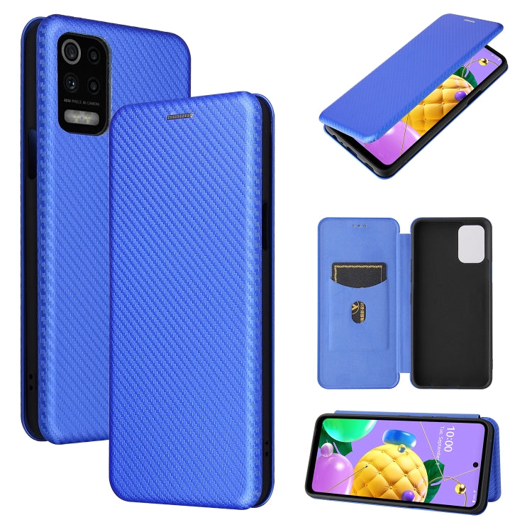 Carbon Fiber Texture Magnetic Horizontal Flip TPU + PC + PU Leather Case with Card Slot, For Huawei Mate 40, For vivo V20 Pro 5G, For Samsung Galaxy S21 Ultra 5G, For LG K52 / K62