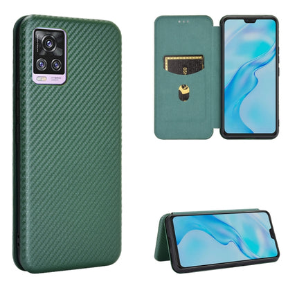 Carbon Fiber Texture Magnetic Horizontal Flip TPU + PC + PU Leather Case with Card Slot, For Huawei Mate 40, For vivo V20 Pro 5G, For Samsung Galaxy S21 Ultra 5G, For LG K52 / K62