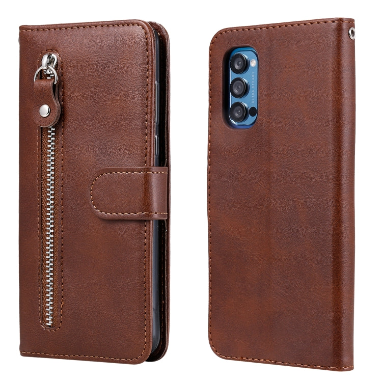 Fashion Calf Texture Zipper Horizontal Flip Leather Case with Holder & Card Slots & Wallet, For OPPO Realme 7, For OPPO Realme C11, For OPPO Realme C15 / C12, For OPPO Reno4 Pro 5G