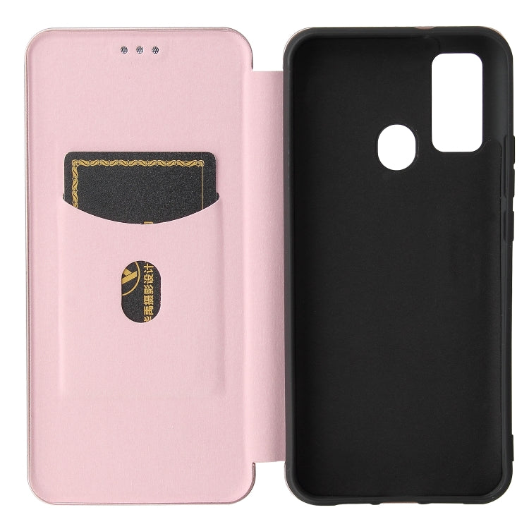Carbon Fiber Texture Magnetic Horizontal Flip TPU + PC + PU Leather Case with Card Slot, For DOOGEE N30, For Fujitsu Arrows NX9 F-52A, For Oukitel WP5 / WP5 Pro, For Motorola Moto G9 Power, For LG K92 5G