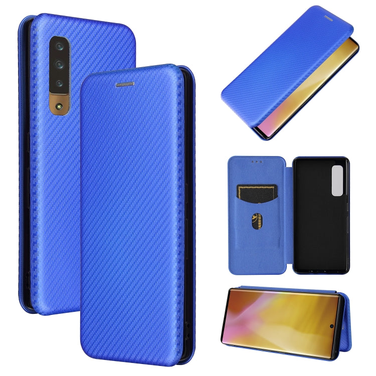 Carbon Fiber Texture Magnetic Horizontal Flip TPU + PC + PU Leather Case with Card Slot, For DOOGEE N30, For Fujitsu Arrows NX9 F-52A, For Oukitel WP5 / WP5 Pro, For Motorola Moto G9 Power, For LG K92 5G