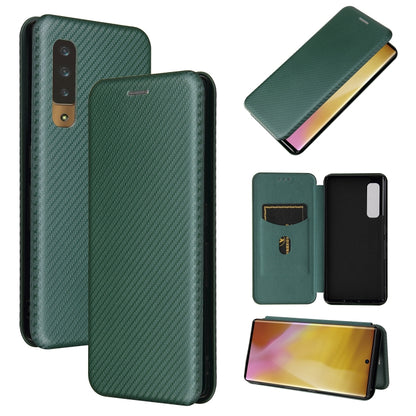 Carbon Fiber Texture Magnetic Horizontal Flip TPU + PC + PU Leather Case with Card Slot, For DOOGEE N30, For Fujitsu Arrows NX9 F-52A, For Oukitel WP5 / WP5 Pro, For Motorola Moto G9 Power, For LG K92 5G