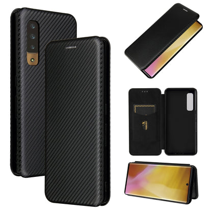 Carbon Fiber Texture Magnetic Horizontal Flip TPU + PC + PU Leather Case with Card Slot, For DOOGEE N30, For Fujitsu Arrows NX9 F-52A, For Oukitel WP5 / WP5 Pro, For Motorola Moto G9 Power, For LG K92 5G