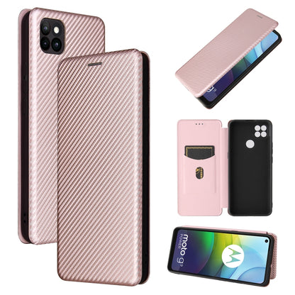 Carbon Fiber Texture Magnetic Horizontal Flip TPU + PC + PU Leather Case with Card Slot, For DOOGEE N30, For Fujitsu Arrows NX9 F-52A, For Oukitel WP5 / WP5 Pro, For Motorola Moto G9 Power, For LG K92 5G