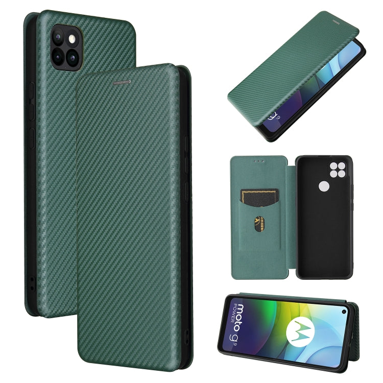 Carbon Fiber Texture Magnetic Horizontal Flip TPU + PC + PU Leather Case with Card Slot, For DOOGEE N30, For Fujitsu Arrows NX9 F-52A, For Oukitel WP5 / WP5 Pro, For Motorola Moto G9 Power, For LG K92 5G