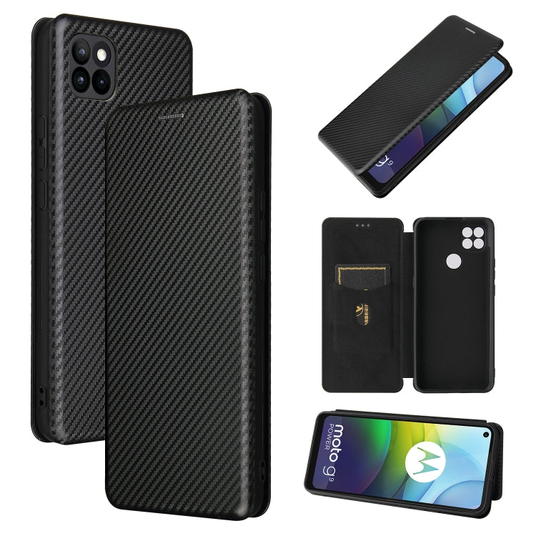 Carbon Fiber Texture Magnetic Horizontal Flip TPU + PC + PU Leather Case with Card Slot, For DOOGEE N30, For Fujitsu Arrows NX9 F-52A, For Oukitel WP5 / WP5 Pro, For Motorola Moto G9 Power, For LG K92 5G