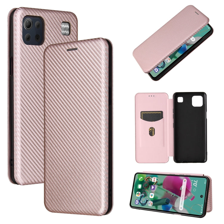 Carbon Fiber Texture Magnetic Horizontal Flip TPU + PC + PU Leather Case with Card Slot, For DOOGEE N30, For Fujitsu Arrows NX9 F-52A, For Oukitel WP5 / WP5 Pro, For Motorola Moto G9 Power, For LG K92 5G
