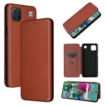 Carbon Fiber Texture Magnetic Horizontal Flip TPU + PC + PU Leather Case with Card Slot, For DOOGEE N30, For Fujitsu Arrows NX9 F-52A, For Oukitel WP5 / WP5 Pro, For Motorola Moto G9 Power, For LG K92 5G