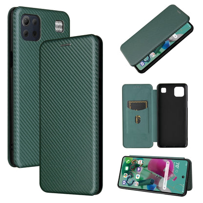 Carbon Fiber Texture Magnetic Horizontal Flip TPU + PC + PU Leather Case with Card Slot, For DOOGEE N30, For Fujitsu Arrows NX9 F-52A, For Oukitel WP5 / WP5 Pro, For Motorola Moto G9 Power, For LG K92 5G