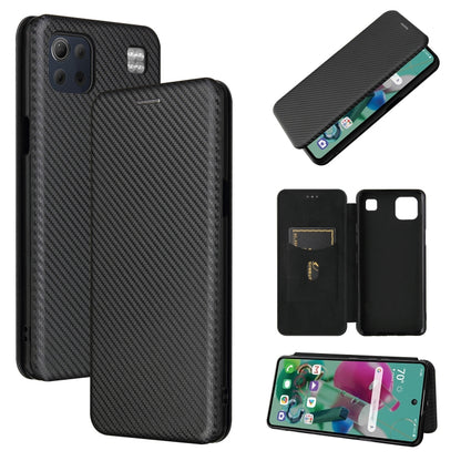 Carbon Fiber Texture Magnetic Horizontal Flip TPU + PC + PU Leather Case with Card Slot, For DOOGEE N30, For Fujitsu Arrows NX9 F-52A, For Oukitel WP5 / WP5 Pro, For Motorola Moto G9 Power, For LG K92 5G