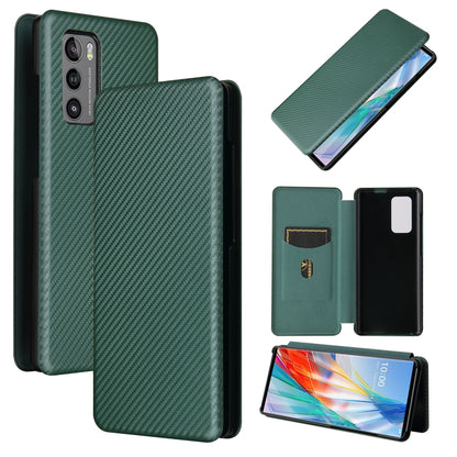 Carbon Fiber Texture Magnetic Horizontal Flip TPU + PC + PU Leather Case with Card Slot, For LG Wing 5G, For LG Wing 5G with Buckle, For OPPO A72 5G, For OPPO A15, For Motorola Moto  G9 Power