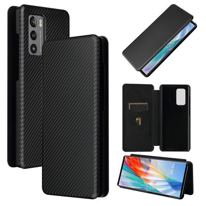 Carbon Fiber Texture Magnetic Horizontal Flip TPU + PC + PU Leather Case with Card Slot, For LG Wing 5G, For LG Wing 5G with Buckle, For OPPO A72 5G, For OPPO A15, For Motorola Moto  G9 Power