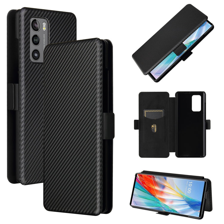 Carbon Fiber Texture Magnetic Horizontal Flip TPU + PC + PU Leather Case with Card Slot, For LG Wing 5G, For LG Wing 5G with Buckle, For OPPO A72 5G, For OPPO A15, For Motorola Moto  G9 Power