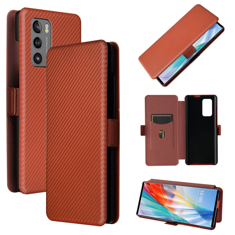 Carbon Fiber Texture Magnetic Horizontal Flip TPU + PC + PU Leather Case with Card Slot, For LG Wing 5G, For LG Wing 5G with Buckle, For OPPO A72 5G, For OPPO A15, For Motorola Moto  G9 Power