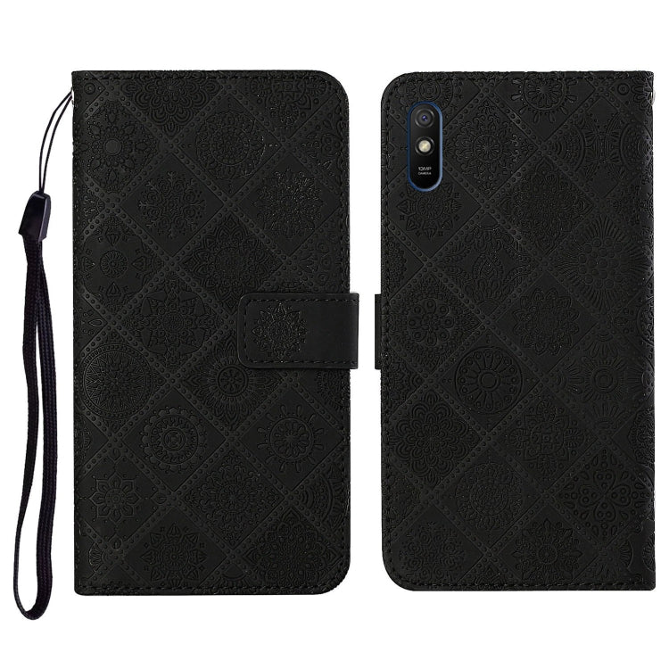 Ethnic Style Embossed Pattern Horizontal Flip Leather Case with Holder & Card Slots & Wallet & Lanyard, For Xiaomi Redmi 9, For Xiaomi Redmi 9A, For Xiaomi Redmi 9C