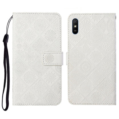 Ethnic Style Embossed Pattern Horizontal Flip Leather Case with Holder & Card Slots & Wallet & Lanyard, For Xiaomi Redmi 9, For Xiaomi Redmi 9A, For Xiaomi Redmi 9C