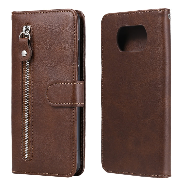 Fashion Calf Texture Zipper Horizontal Flip Leather Case with Stand & Card Slots & Wallet Function, For Samsung Galaxy S20 FE, For Xiaomi Poco X3 NFC