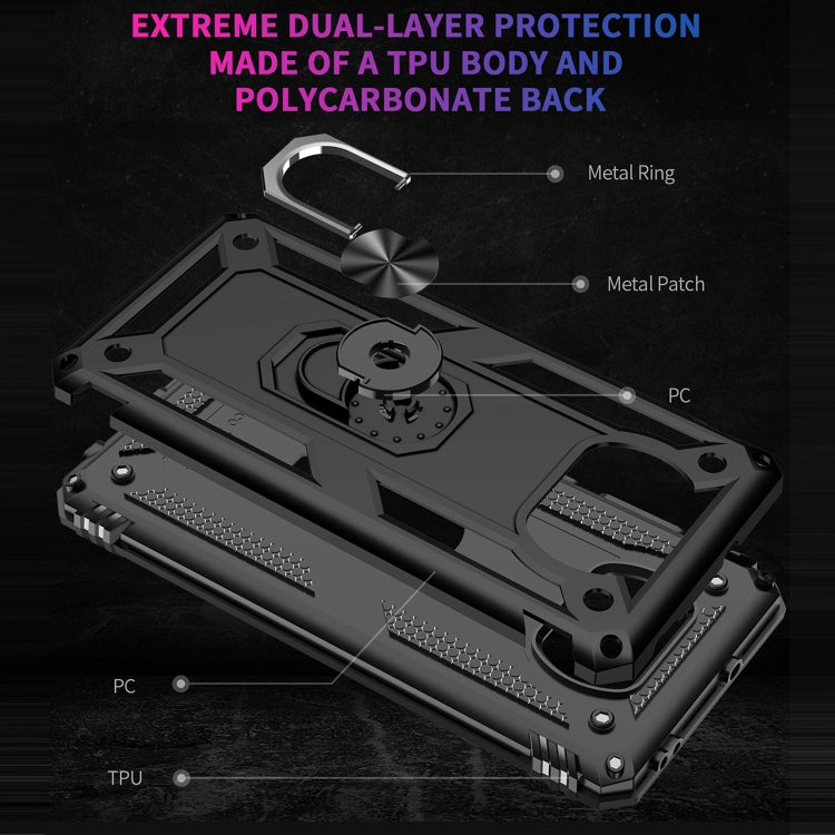 Shockproof TPU + PC Protective Case with 360 Degree Rotating Holder, For Xiaomi Poco X3 NFC