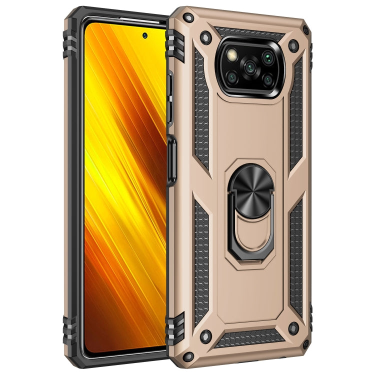 Shockproof TPU + PC Protective Case with 360 Degree Rotating Holder, For Xiaomi Poco X3 NFC